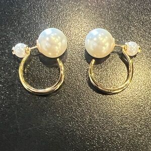 Dior Gold and Pearl Earrings